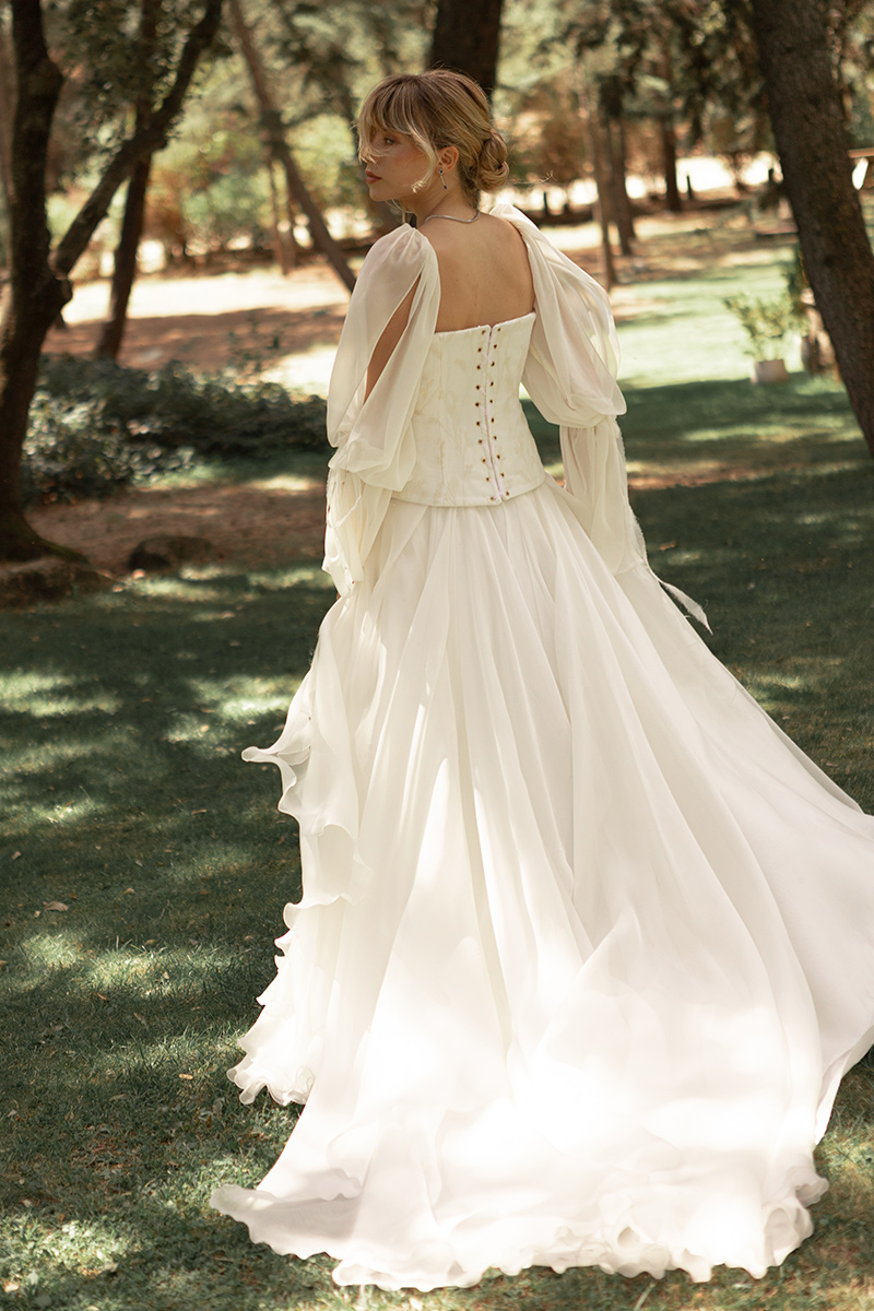 Vestido de novia convertible de la nueva colección de María Baraza 2027