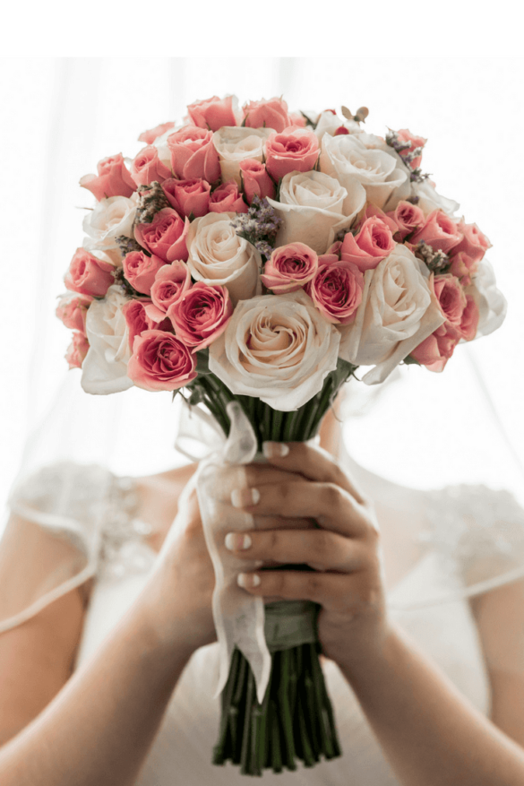 Bouquet de novia con rosas