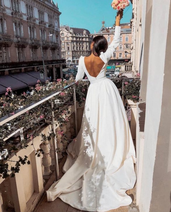 Vestido de novia corte en A de Millanova