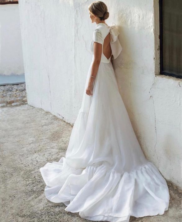 Vestido de novia de corte en A de Fernando Claro Couture