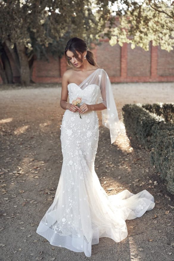 Vestido de novia de corte sirena de Anna Campbell