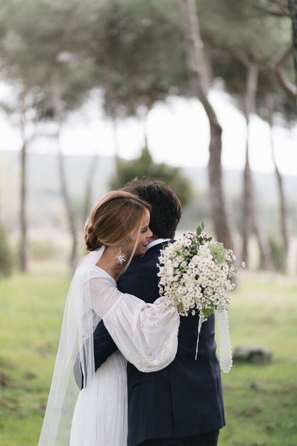 Ramo de novia con margaritas